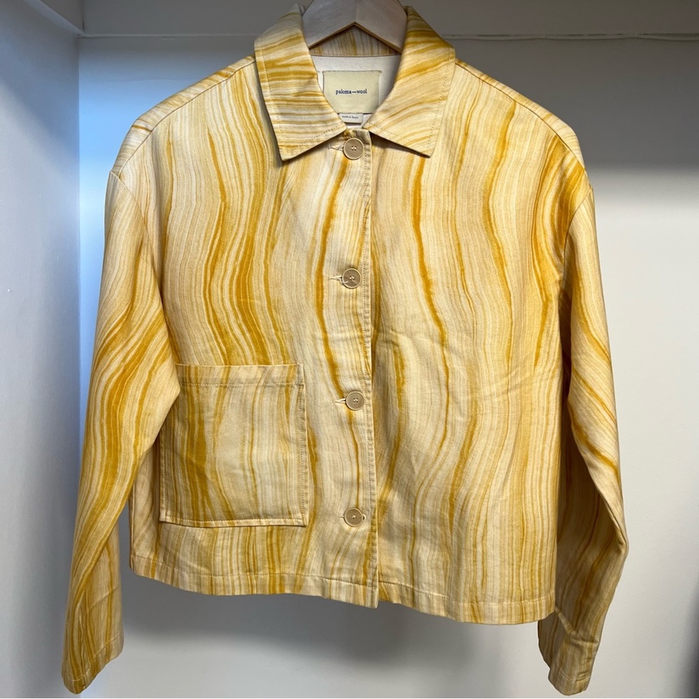 Paloma Wool Bardenas ochre yellow wavy jacket